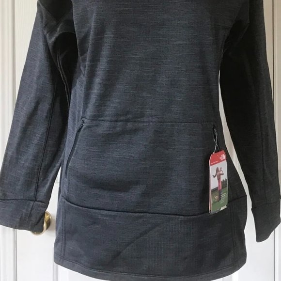 The North Face Dynamix Training Fleece Pullover Hoodie Asphalt Gray Black - Picture 4 of 5